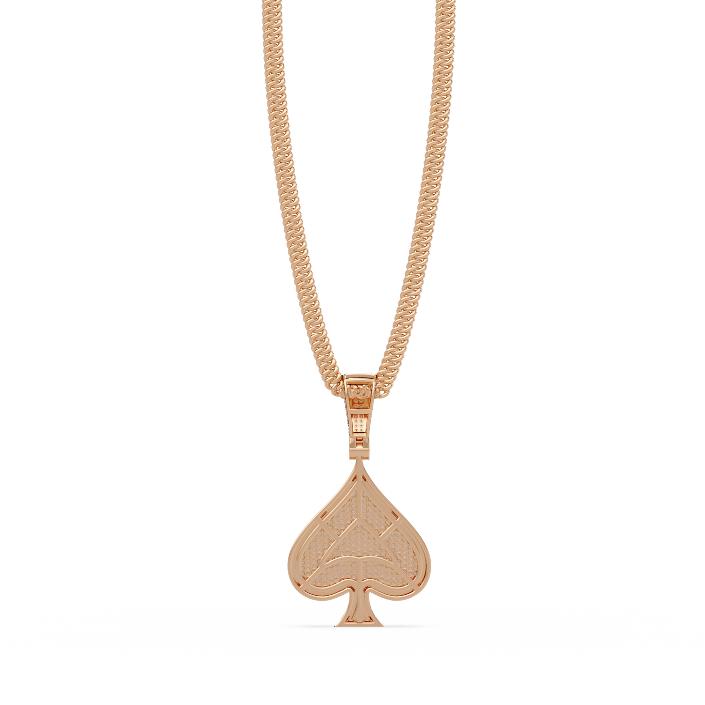 1.19 ct Spade Diamond Pendant Necklace | 14K Gold |