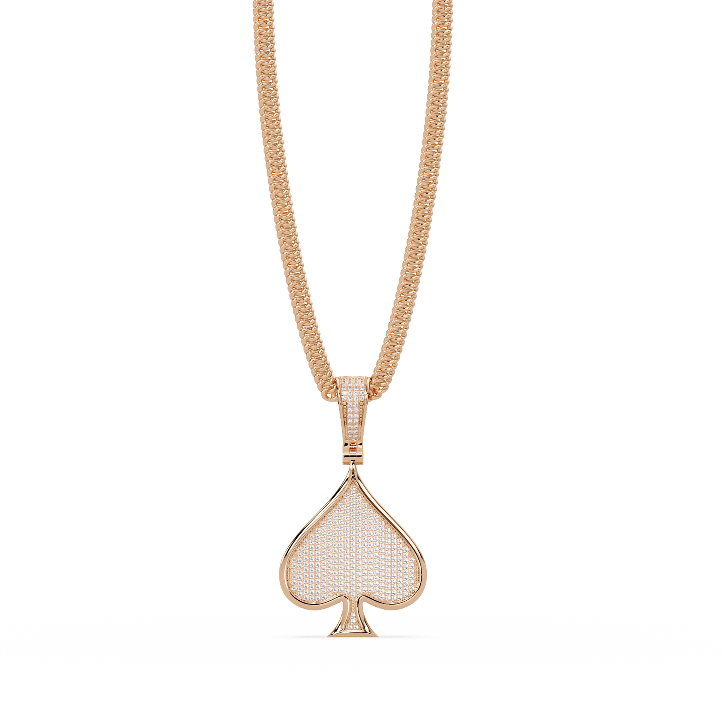 1.19 ct Spade Diamond Pendant Necklace | 14K Gold |