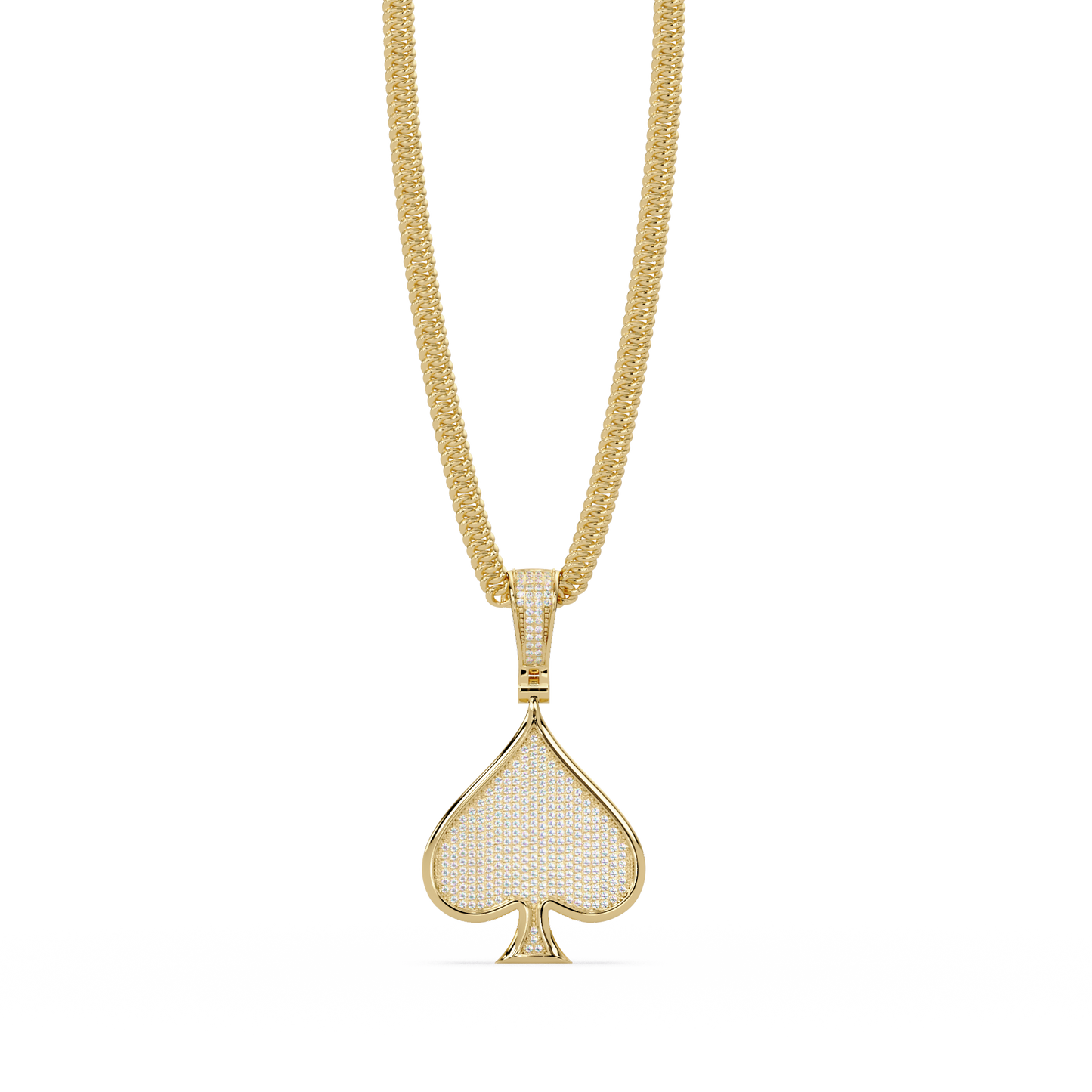 1.19 ct Spade Diamond Pendant Necklace | 14K Gold |
