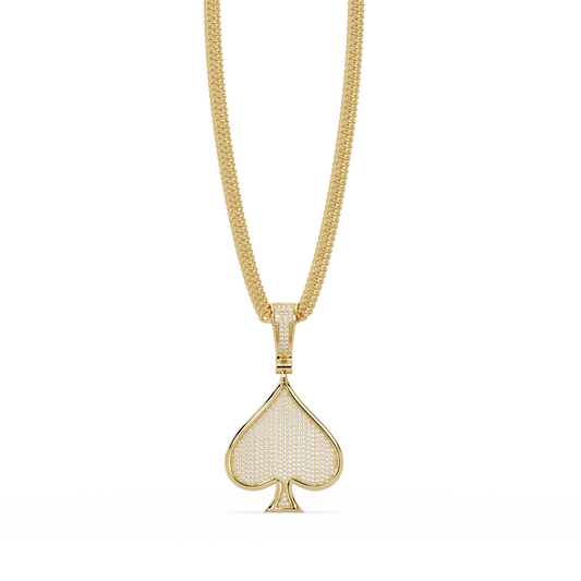 1.19 ct Spade Diamond Pendant Necklace | 14K Gold |