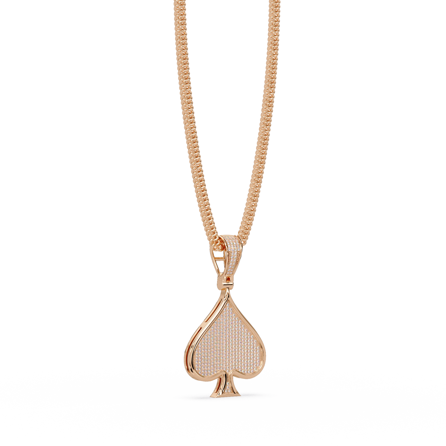 1.19 ct Spade Diamond Pendant Necklace | 14K Gold |