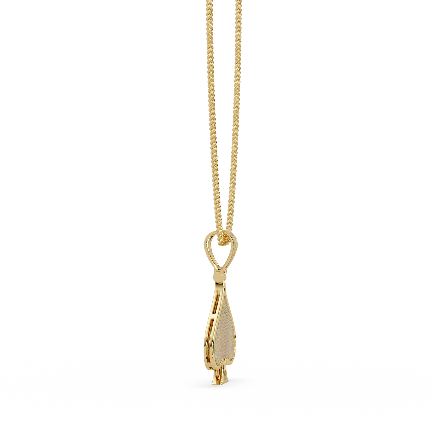 1.19 ct Spade Diamond Pendant Necklace | 14K Gold |