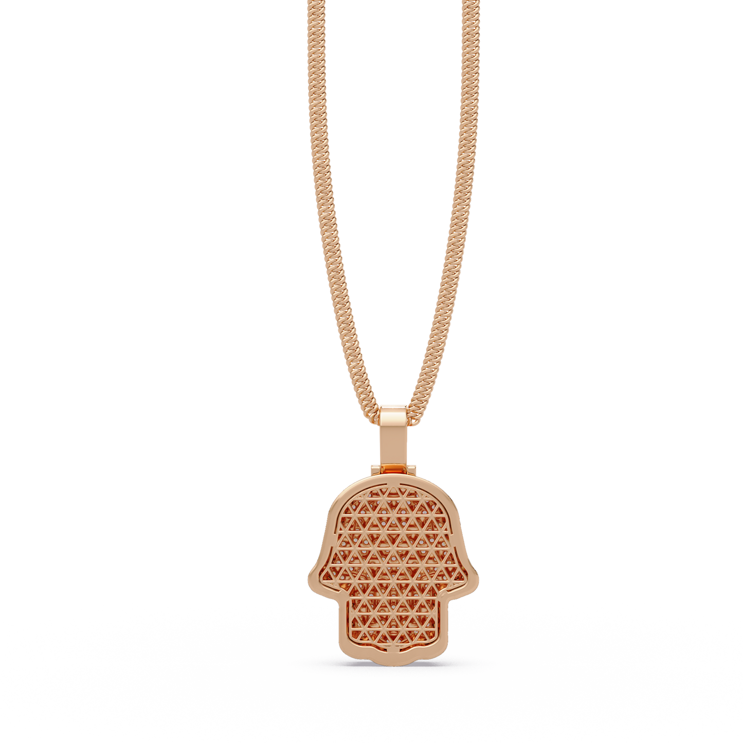 2.13 ct Hamsa Hand Diamond Pendant Necklace | 14K Gold |