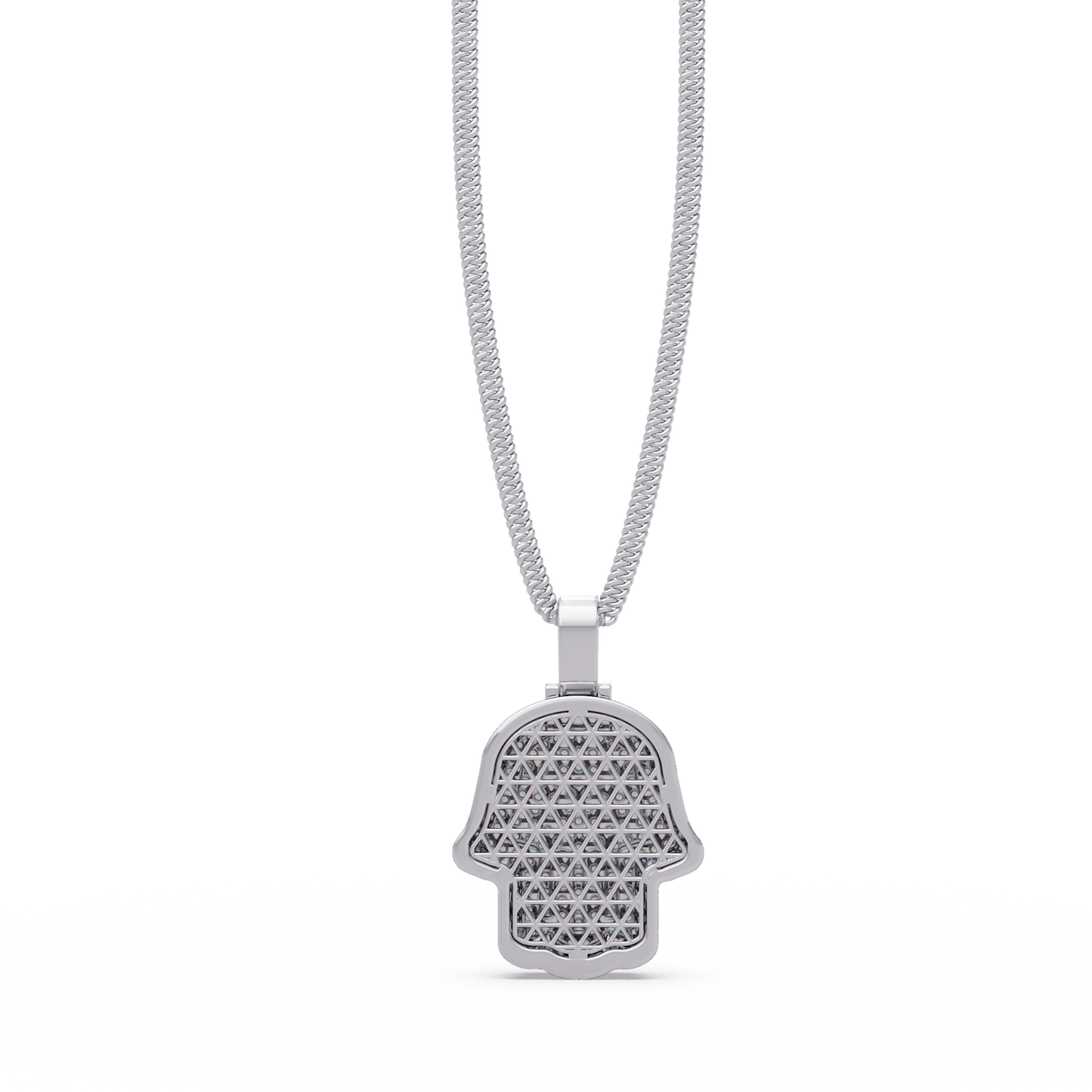 2.13 ct Hamsa Hand Diamond Pendant Necklace | 14K Gold |