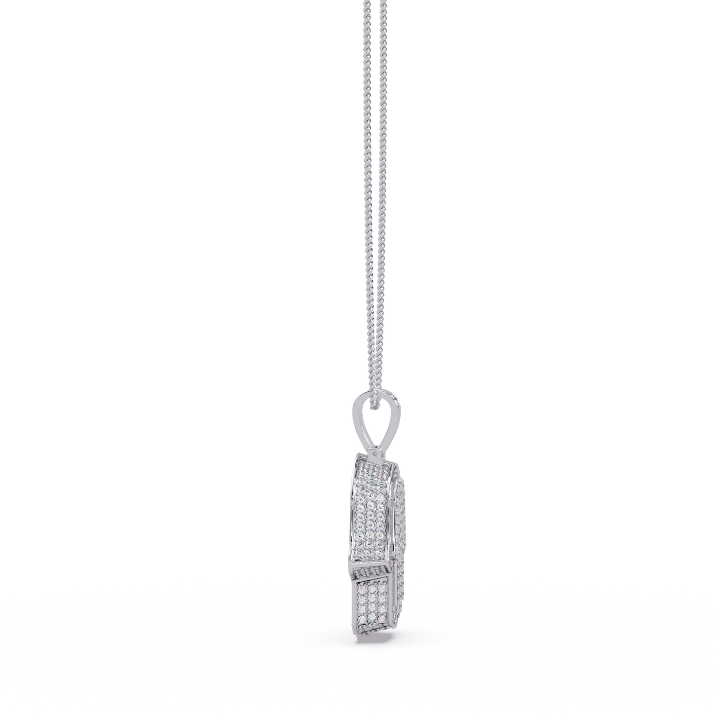 2.13 ct Hamsa Hand Diamond Pendant Necklace | 14K Gold |