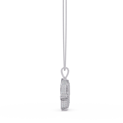 Hamsa Hand Diamond Pendant Necklace