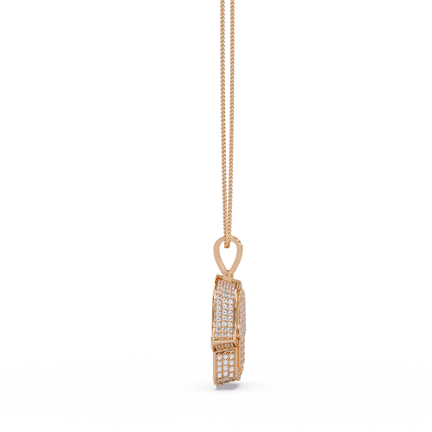 2.13 ct Hamsa Hand Diamond Pendant Necklace | 14K Gold |