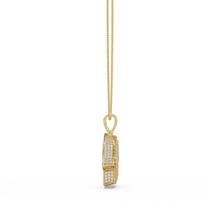 Hamsa Hand Diamond Pendant Necklace