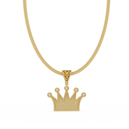 Crown Diamond Pendant Necklace