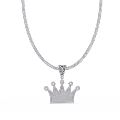 Crown Diamond Pendant Necklace