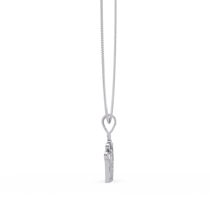 Crown Diamond Pendant Necklace