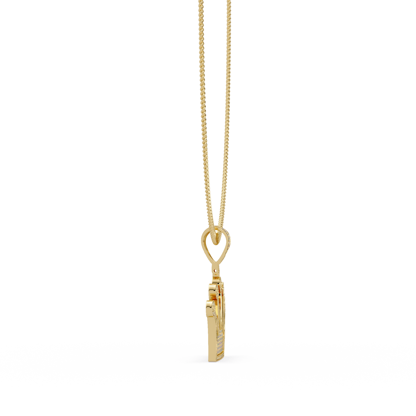2.03 ct Crown Diamond Pendant Necklace | 14K Gold |