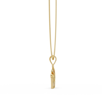 Crown Diamond Pendant Necklace
