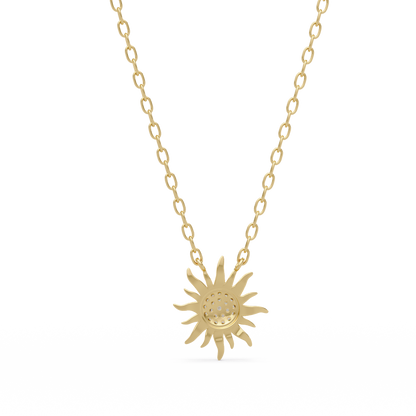 Sunburst Diamond Pendant Necklace