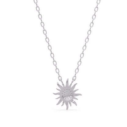 Sunburst Diamond Pendant Necklace