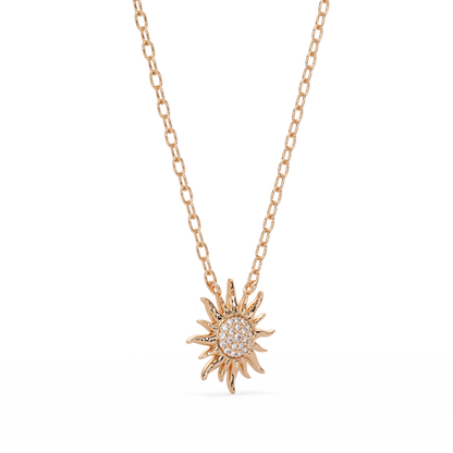 Sunburst Diamond Pendant Necklace