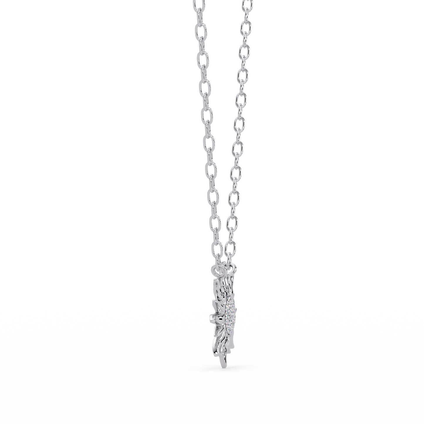 0.28 ct Sunburst Diamond Pendant Necklace | 14K Gold |