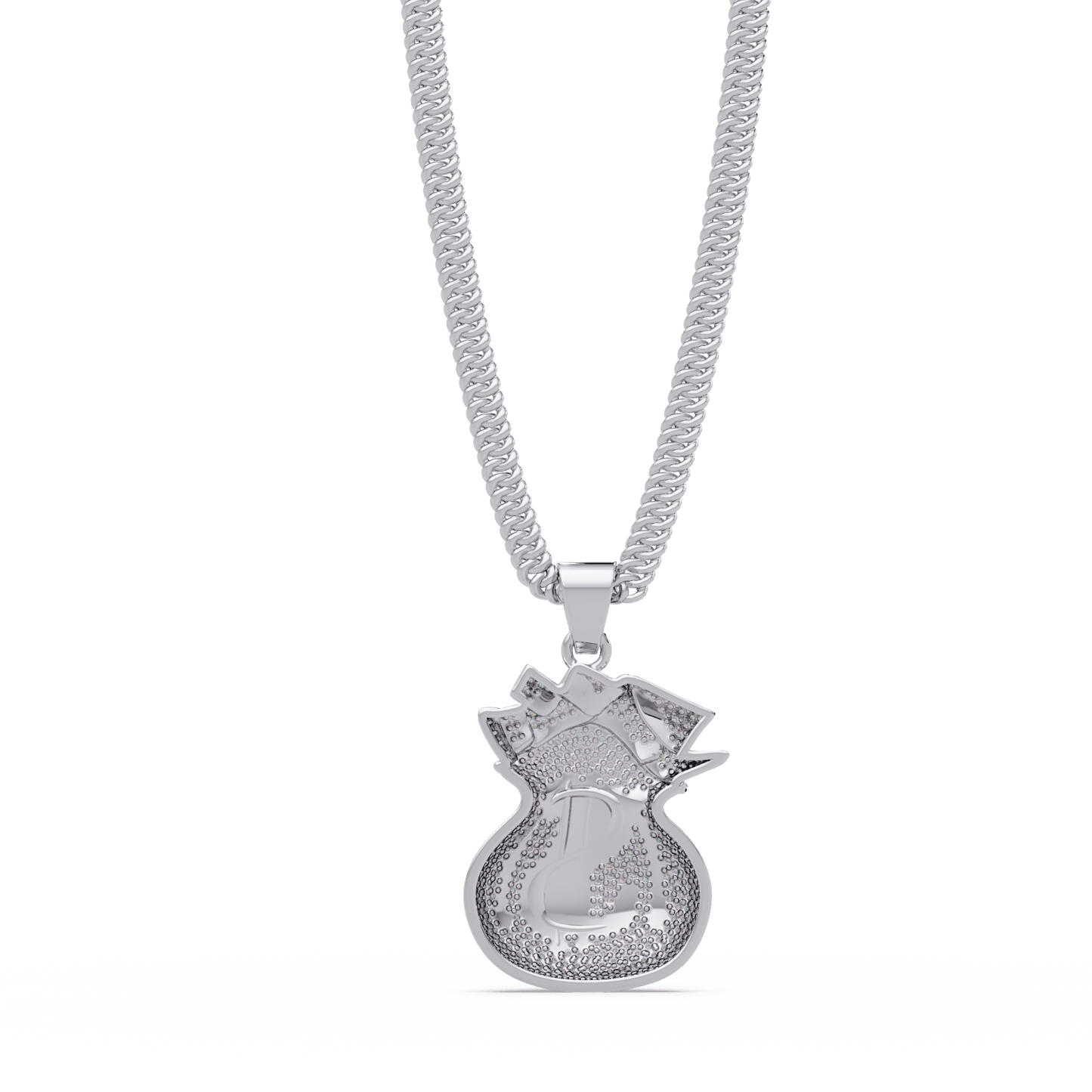 2.04 ct Money Bag Diamond Pendant Necklace | 14K Gold |