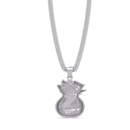 Money Bag Diamond Pendant Necklace