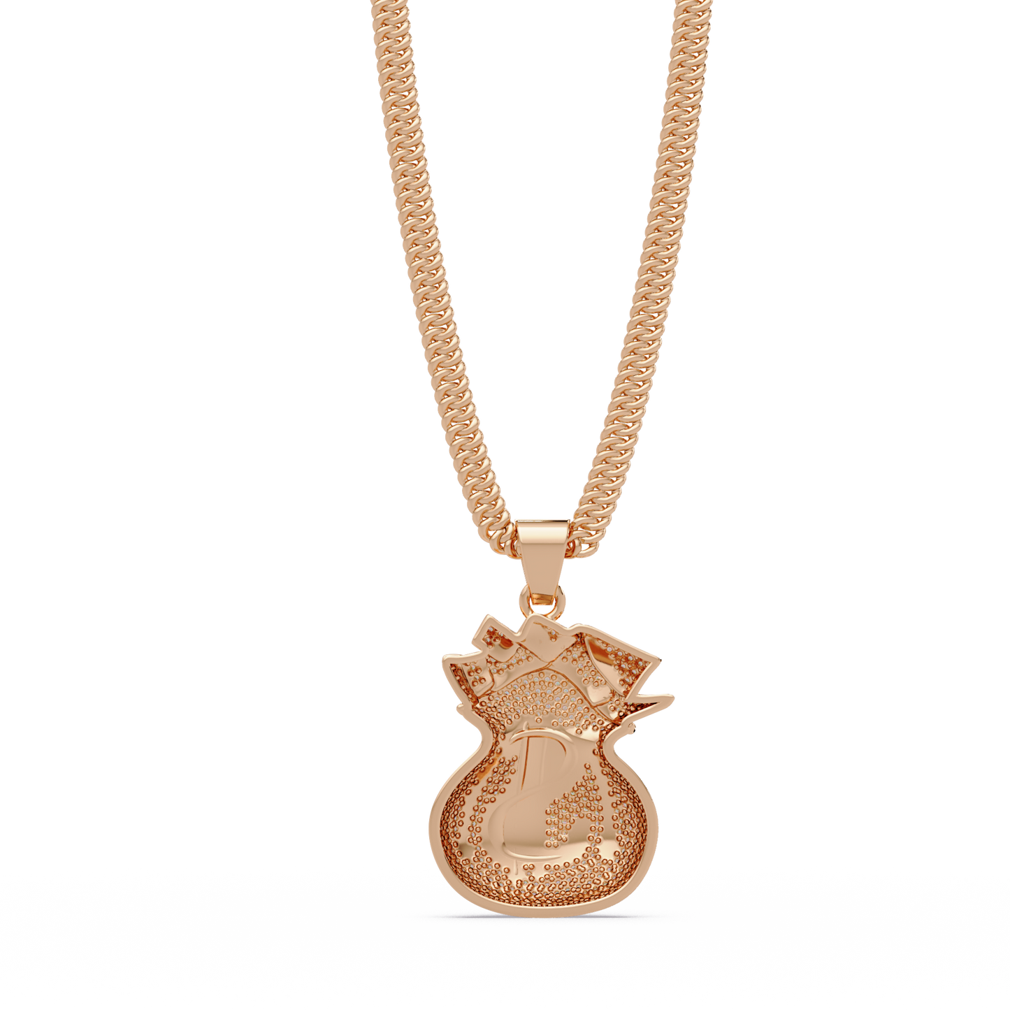 2.04 ct Money Bag Diamond Pendant Necklace | 14K Gold |