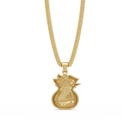 Money Bag Diamond Pendant Necklace