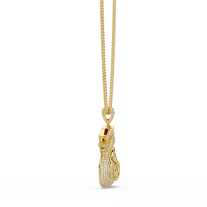 Money Bag Diamond Pendant Necklace