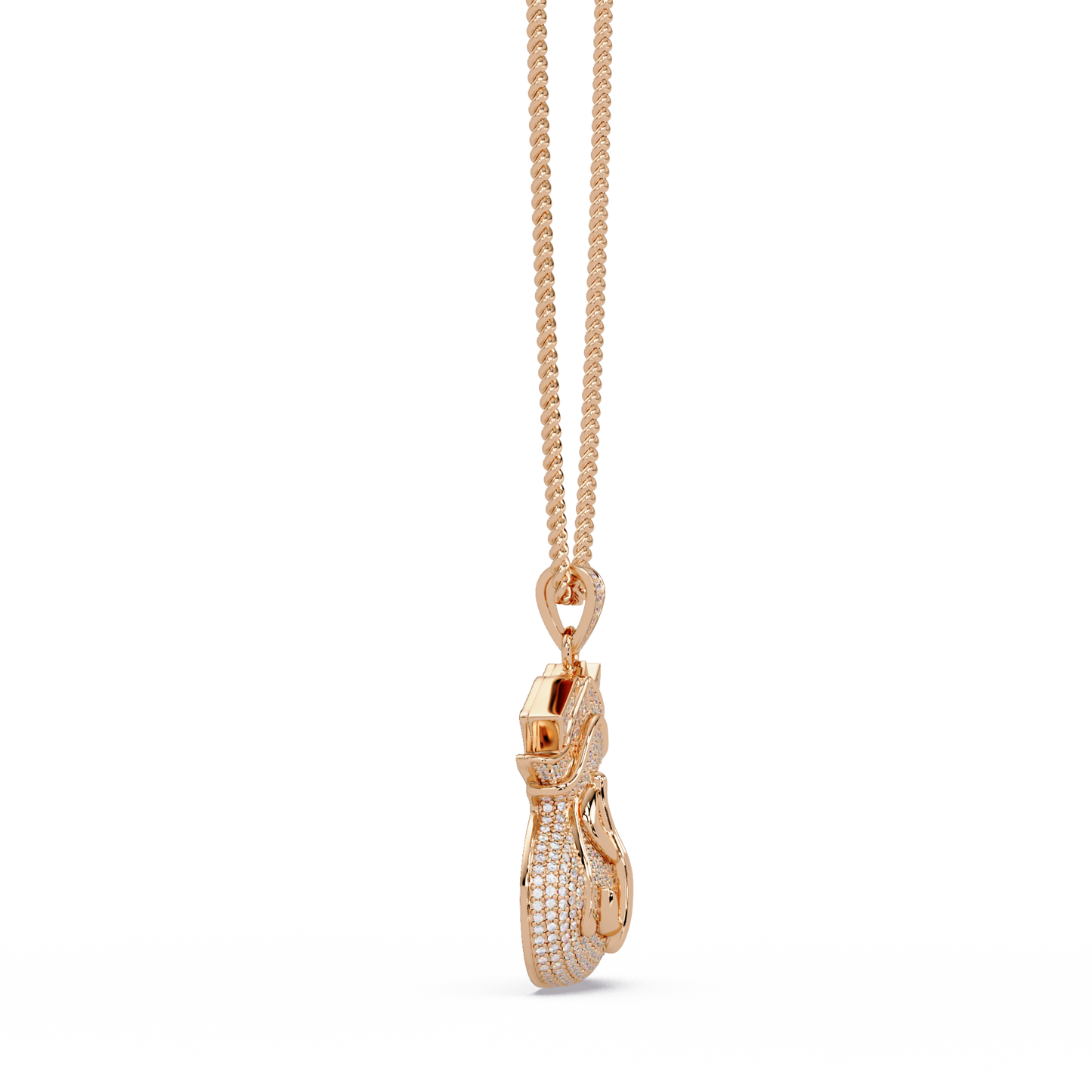 2.04 ct Money Bag Diamond Pendant Necklace | 14K Gold |
