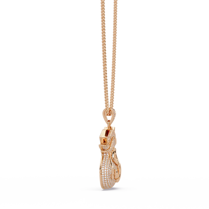 Money Bag Diamond Pendant Necklace