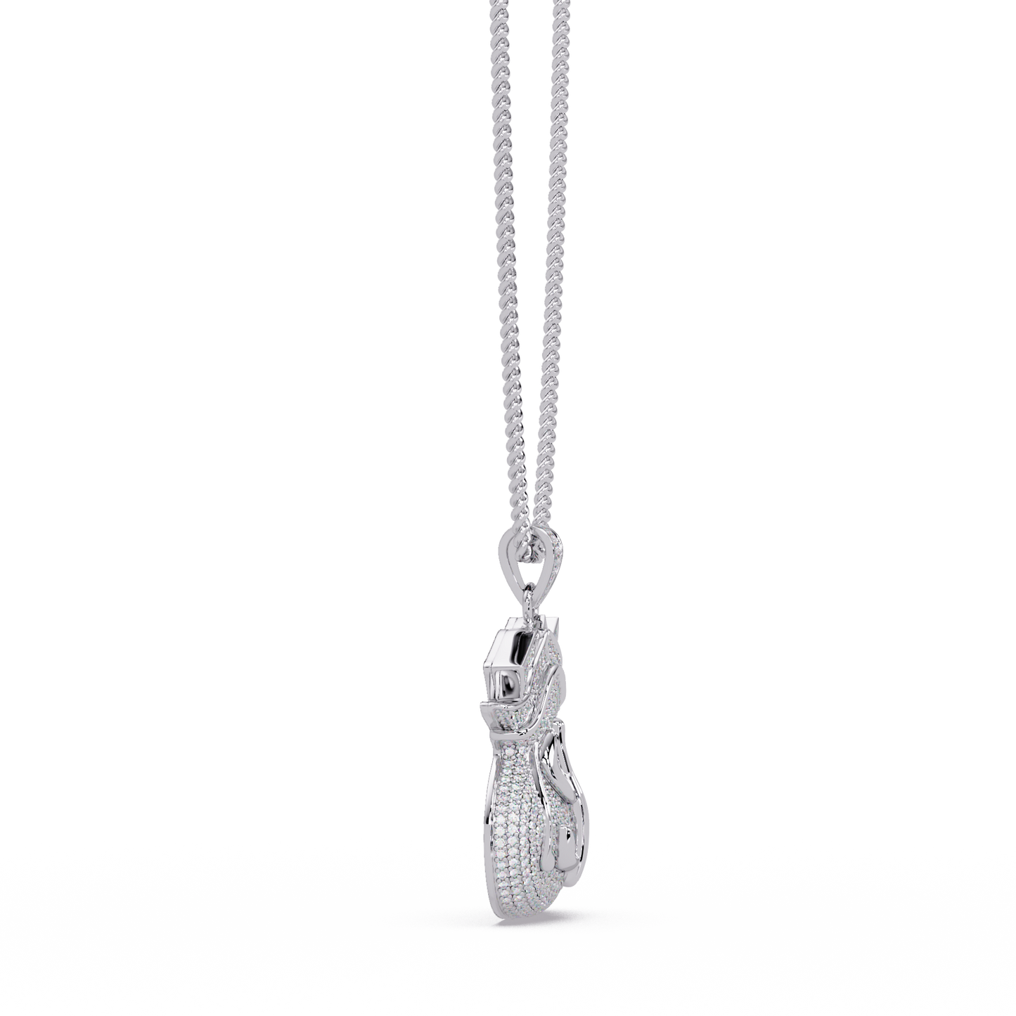 2.04 ct Money Bag Diamond Pendant Necklace | 14K Gold |