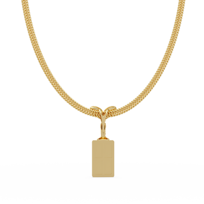 Custom Initial Tag Diamond Pendant Necklace