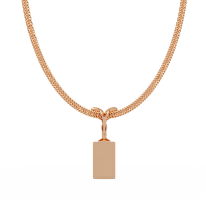 Custom Initial Tag Diamond Pendant Necklace