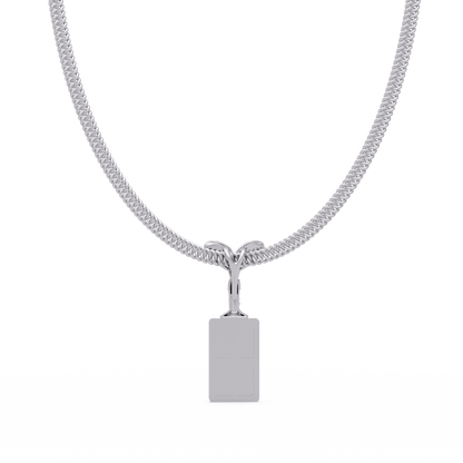 Custom Initial Tag Diamond Pendant Necklace