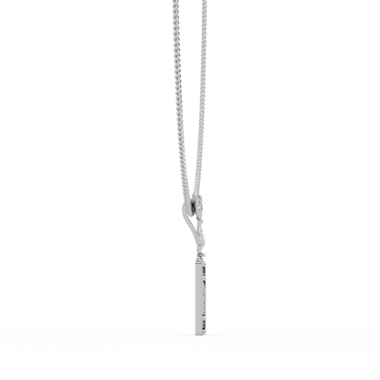 Custom Initial Tag Diamond Pendant Necklace