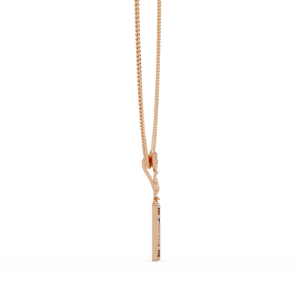 Custom Initial Tag Diamond Pendant Necklace