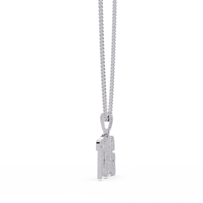 Custom Letter Diamond Pendant Necklace