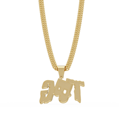 Custom Letter Diamond Pendant Necklace