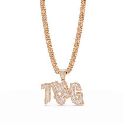 Custom Letter Diamond Pendant Necklace