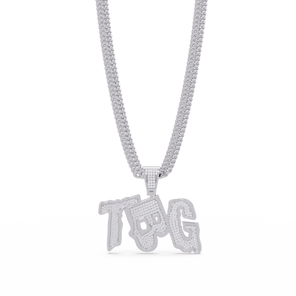Custom Letter Diamond Pendant Necklace