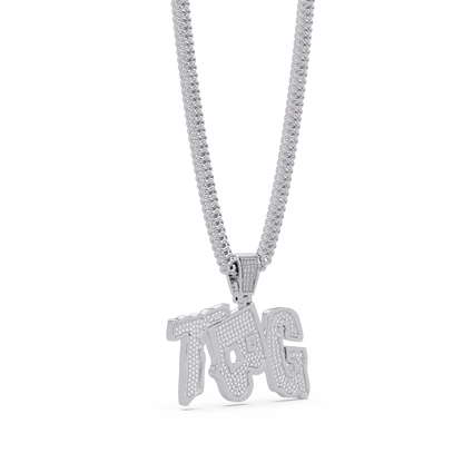 Custom Letter Diamond Pendant Necklace