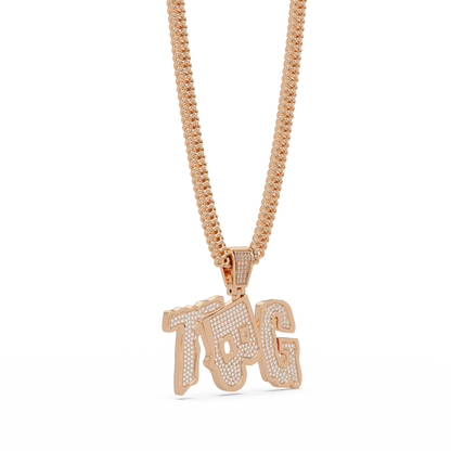 Custom Letter Diamond Pendant Necklace