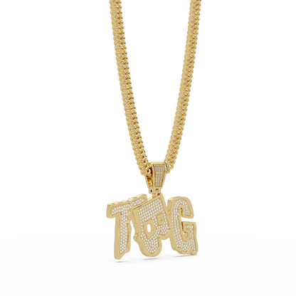 Custom Letter Diamond Pendant Necklace