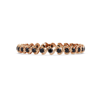 Round onyx colorstone swirl-link tennis bracelet in rose gold