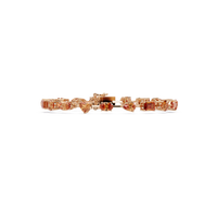 Mixed-shape topaz colorstone tennis bracelet in rose gold