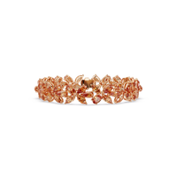 Topaz colorstone tennis bracelet in rose gold