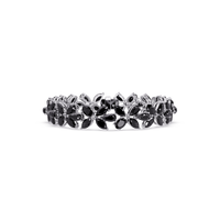 Mixed-shape onyx colorstone tennis bracelet in white gold