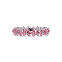 Mixed-shape tourmaline colorstone tennis bracelet in white gold
