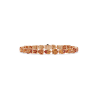 Mixed-shape champagne topaz colorstone tennis bracelet in rose gold