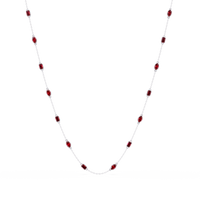2.8 CTW Marquise & Emerald Colorstone Necklace – CAD image 2