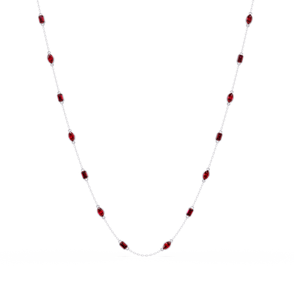 2.8 CTW Marquise & Emerald Colorstone Necklace – CAD image 2