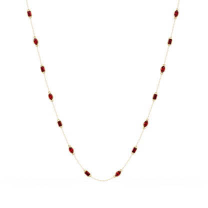 2.8 CTW Marquise & Emerald Colorstone Necklace – CAD image 3